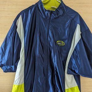 Nike Mens Short Sleeve Full Zip Basketball Warmup Windbreaker Jacket Blue XL